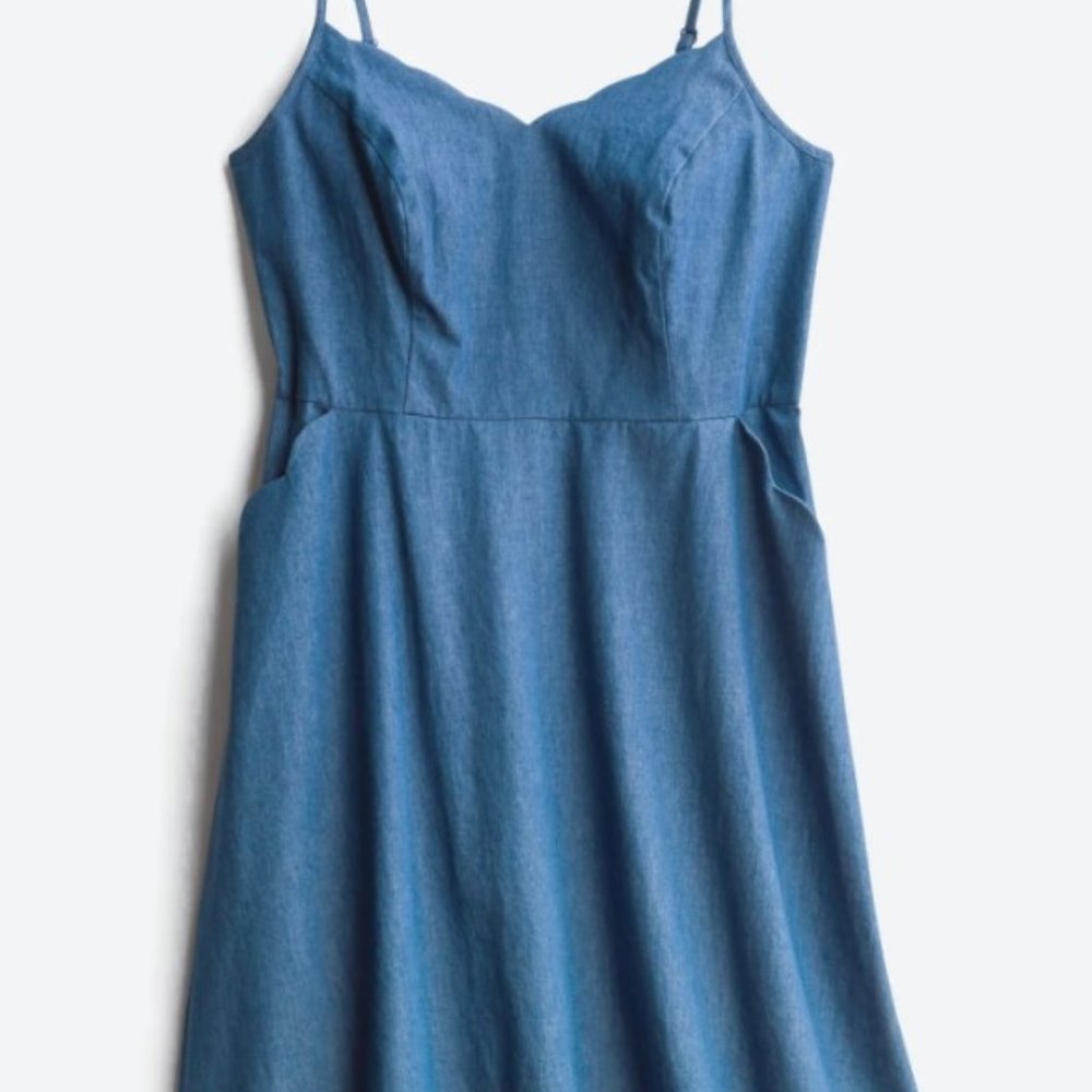 Dress - Jean Scallop detail dress